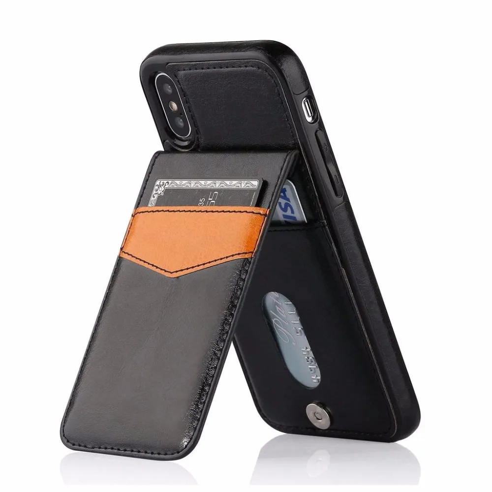 For iPhone XS Max XR X Case Leather Wallet Magnetic Flip Cover Thin Slim iphone 8 7 Plus 6 6s |