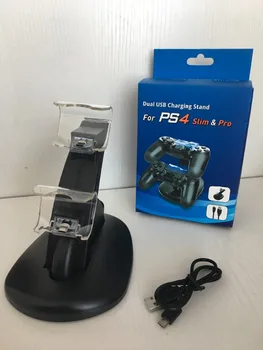 

DHL Double Gamepad Charging Dock Game Controller Charger Dual USB Charge Dock Stand for Sony Play station 4 PS4 Controller