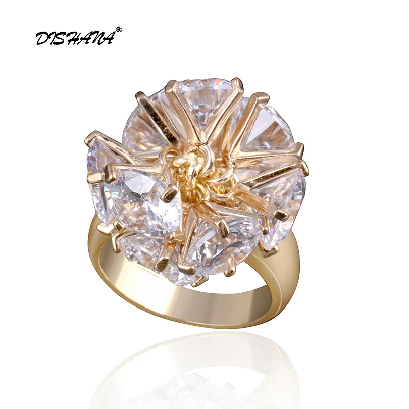 

Wedding Rings Fashion Brand Design Super big cubic zirconia for Women couple rings High luxury engagement ring wholesale(KA0019)