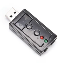 Мини внешняя 3D USB 2,0 Звуковая карта 7,1 канал Виртуальная 12 Мбит/с аудио для динамика адаптер miniphone 3,5 мм разъем стерео гарнитура