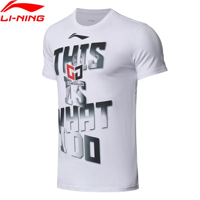 

Li-Ning Men CJ. Basketball Jerseys 100% Cotton Breathable Printing Comfort Regular Fit LiNing Sports T-Shirt AHSN919 MTS2840
