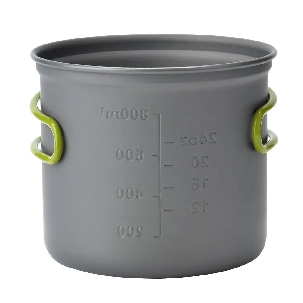 Jezebel 1-2persons Camping Cookware 2 piezas utensilios acampar al aire libre ollas y sartenes conjunto tazones Picnic mochilero vajilla
