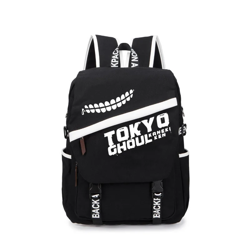 

High Quality Anime Tokyo Ghoul Totoro Gintama Backpack Laptop Sword Art Online One Piece Bag School Travel Bag Canvas Backpacks