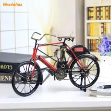 Decoration Crafts Figurines Miniatures Vintage Iron Bicycle Model Desktop Furnishing Decoration Gift