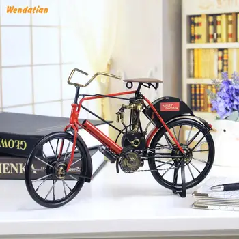 

Decoration Crafts Figurines Miniatures Vintage Iron Bicycle Model Desktop Furnishing Decoration Gift