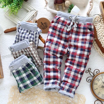 

new 2014 spring autumn boys casual skinny plaid pants ,children's long pencil pants with blue ,green, wine red,coffee color