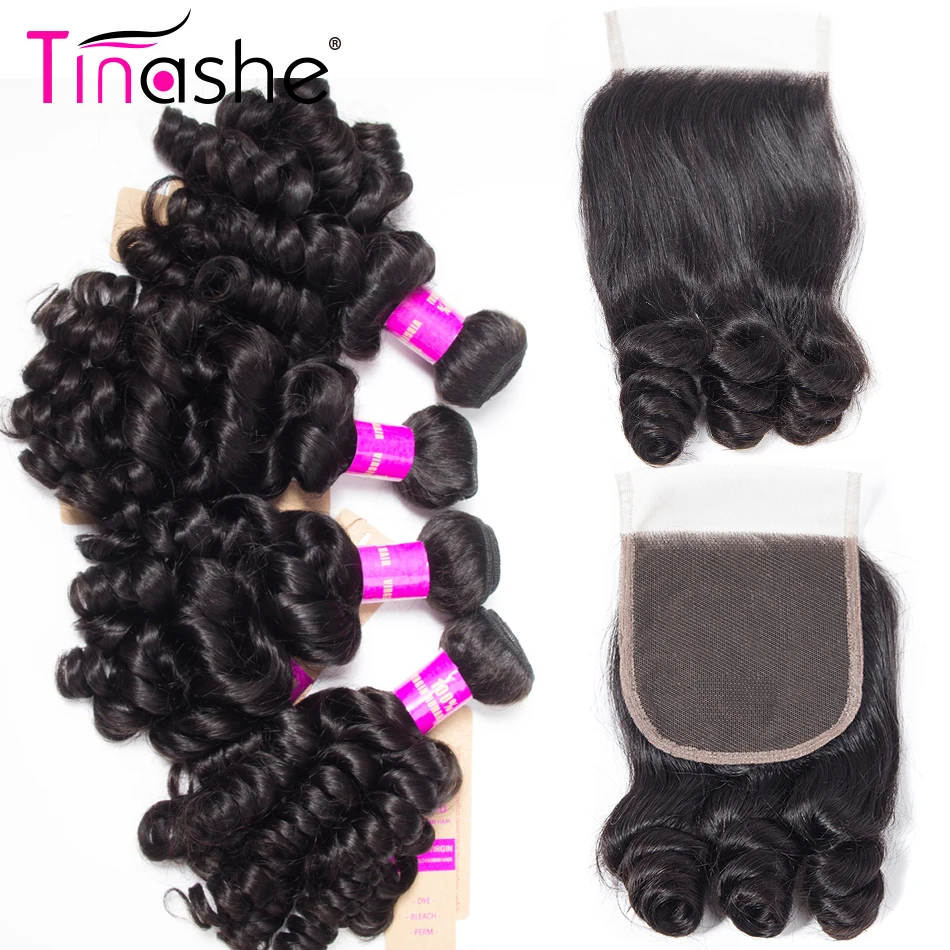 

Tinashe Hair Brazilian Hair Weave Bundles With Closure Remy Human Hair 4 Bundles With Closure Funmi Hair Bundles With Closure
