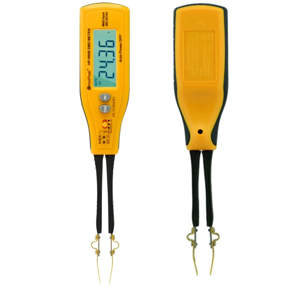 Digital Multimeter HoldPeak HP-990B Smart SMD Multimeter RC Resistance Capacitance Manual Meter tester Auto Scan 2 Backup Test Pin LCD Display