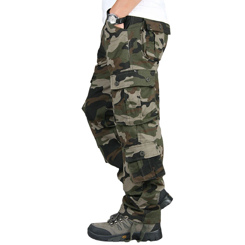Pantalones Cargo militares SWAT para hombre, de camuflaje militar, pantalones de combate de soldado del ejército, pantalones Cargo informales sueltos de camuflaje con bolsillos|cargo trousers|trousers maleswat pants -
