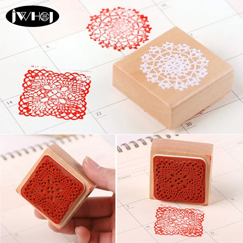 

1 pcs sweet Bud silk lace wood stamp wooden rubber stamps for scrapbooking Handmade card diy stamp Photo Album Craft gifts