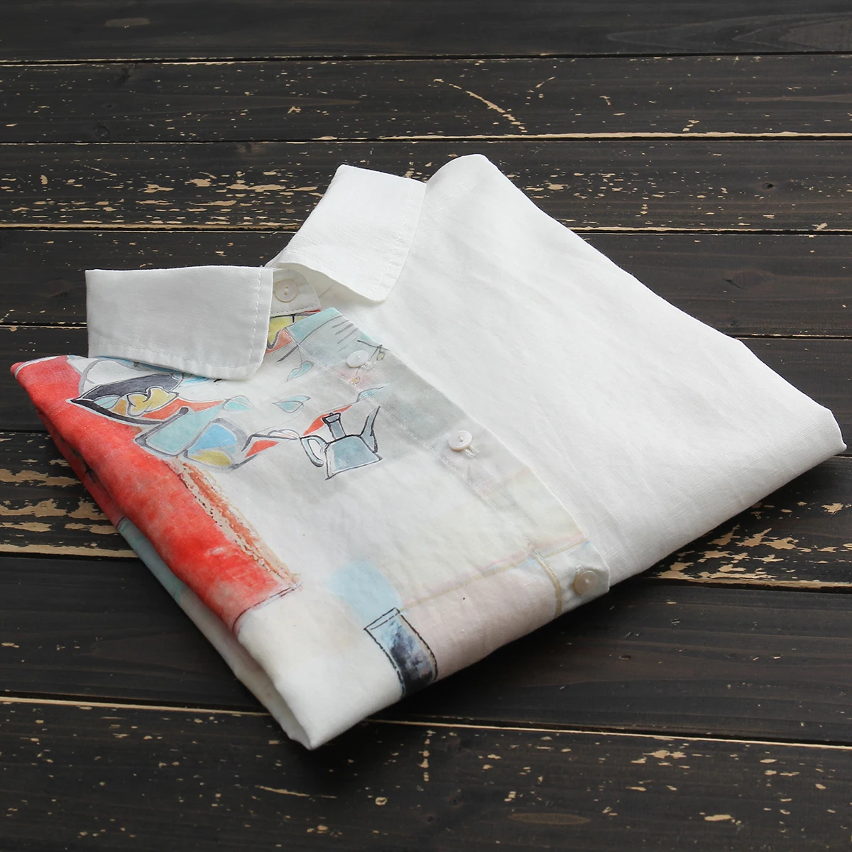 2019 summer new long vintage women blouse and