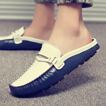 

Mens Shoes Casual Luxury Brand Summer Men Loafers Genuine Leather Moccasins Light Breathable Slip on Boat Shoes