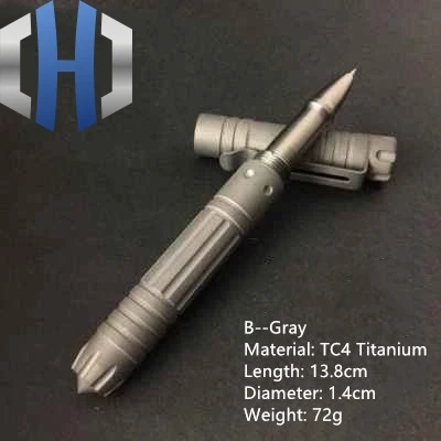 Тактическая ручка из титанового сплава для повседневного использования, многофункциональная ручка для самозащиты с разбитым окном, спасательный молоток