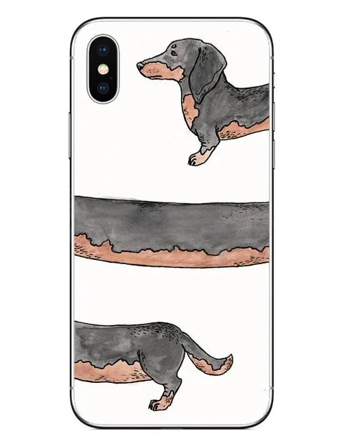 Длинная собака краткое жесткий чехол для телефона из поликарбоната iphone X 10 Крышка