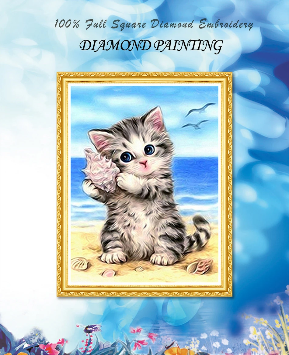 Diamond Painting Diamond embroidery 5d diy full square animals cat- diamond mosaic diamant painting new arrivals