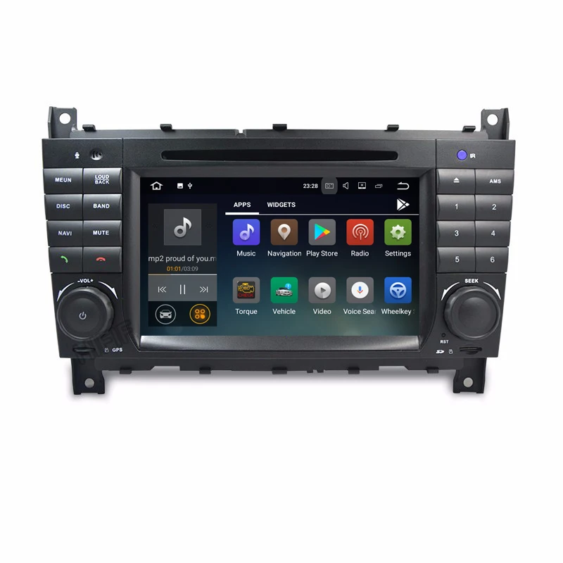 Perfect 1024X600 Quad Core Android 7.12 Car DVD for Mercedes Benz C Class W203 C200 C230 C320 CLK 200 CLK350 CLK500 GPS Radio Stereo BT 1