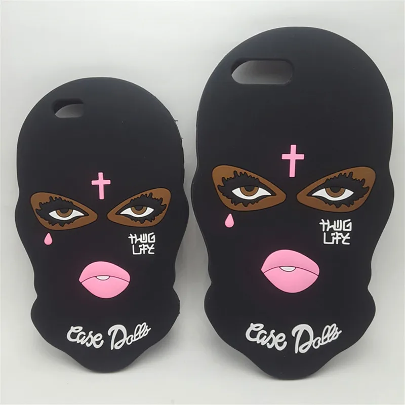 Terrorist Masked Teared Girl Jesus Christian Cross Rubber Cover (2)
