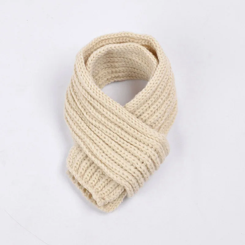 Детский осенне-зимний теплый шарф, вязаный мягкий шарф для детей, шарфы для маленьких мальчиков и девочек, корейский Зимний Теплый детский шарф
