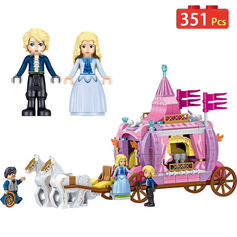 

Royal Carriage Building Blocks Compatible LegoINGs Blocks Princess Windsor Bourbon Construction Brick Educational Toys for Girls