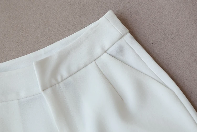 Женские костюмы офисные женские комплекты из двух предметов однотонные белые элегантные однобортные блейзеры с отложным воротником и длинные брюки