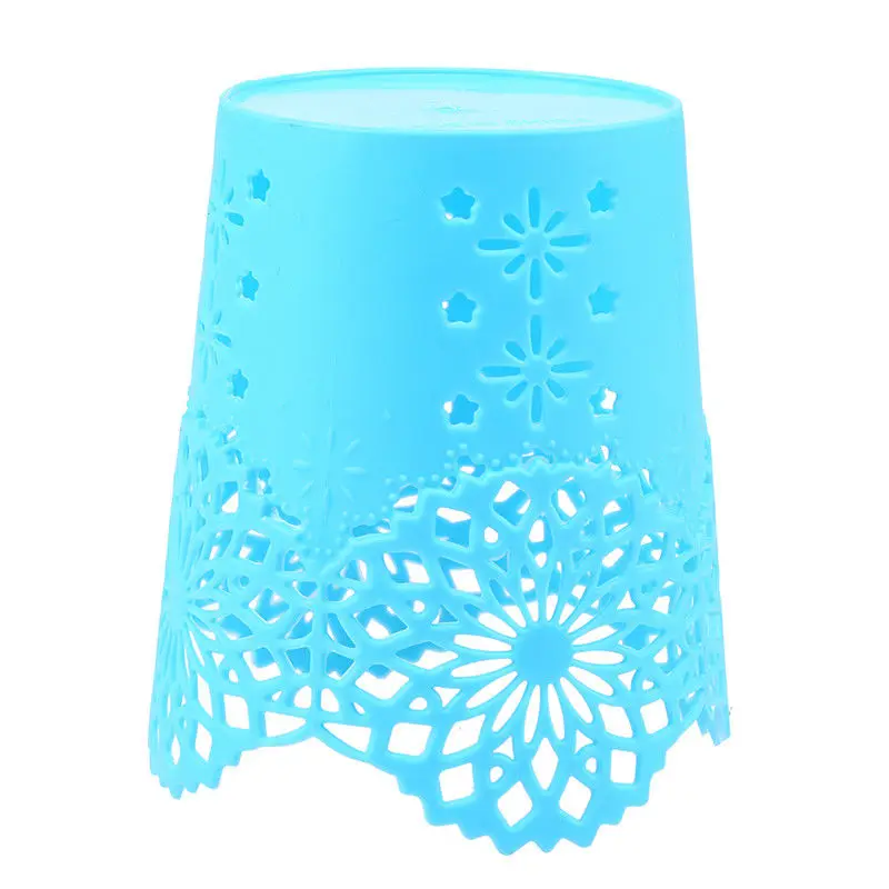 Storage Basket Desktop Storage Basket Plastic Hollow Cutter Basket Storage Box Flower Pen Pot Makeup Brush Holder Baskets