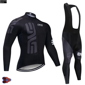 

Pro UCI Bicycle Cycling Clothing Pant Jersey Suit Sets Black Men Bike Outdoor Sports Set Cycling Jersey Long 9D GEL Pad Shorts