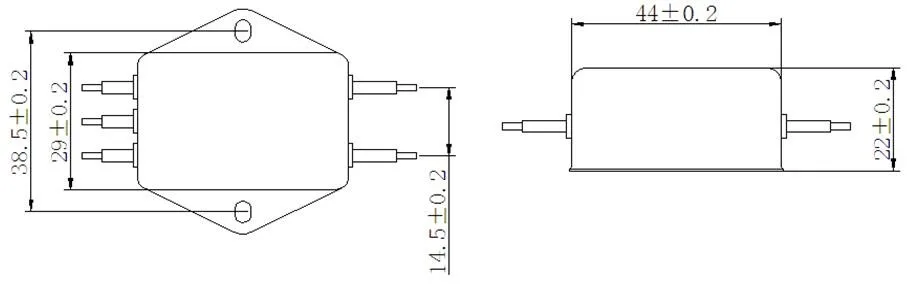 EMI фильтр питания 10A 115/250V CW1BL2-10A-L разъем 10A EMI фильтр