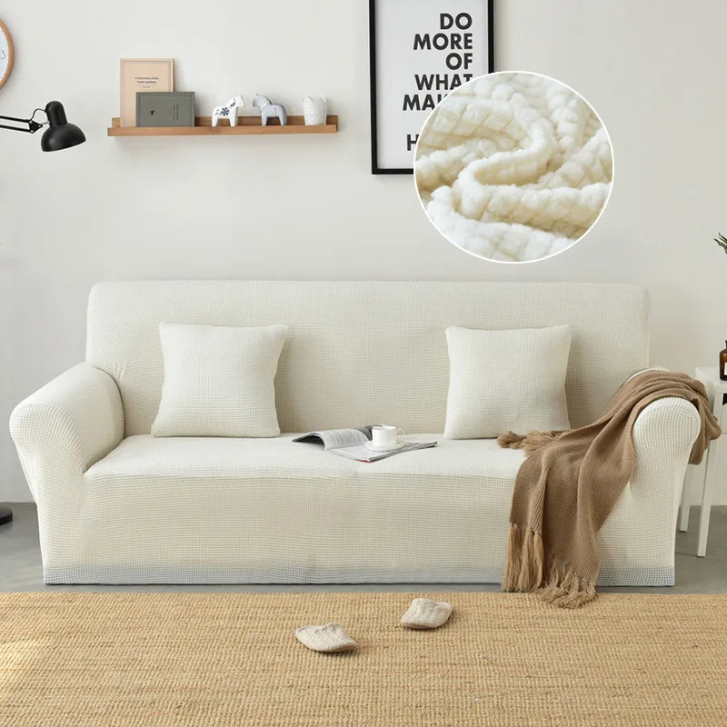Из Полар-флиса для диванов для Гостиная однотонный диван крышка Эластичный чехол Чехол для дивана cubre диван кресло, мебель крышка - Цвет: Color1