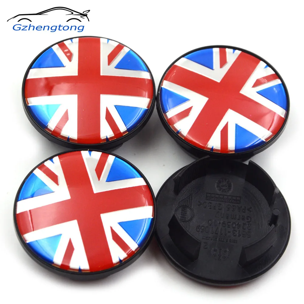 

Gzhengtong 4pcs 54mm UK Flag Wheel Center Hub Caps For Mini Cooper One+ S Countryman R55 R56 R60 R60 F55 F56 Car Styling