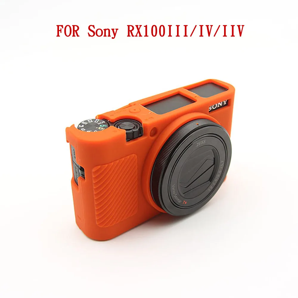 Мягкая сумка для камеры силиконовый чехол для sony A5000 A5100 A6000 A6300 A6500 RX100 III IV - Цвет: RX100III IV Orange