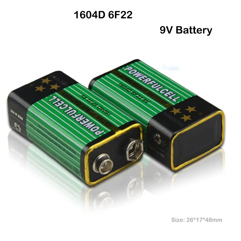 2pcs Heavy Duty Battery 6F22 9V Carbon Battery 1604 For GM300 Non ...