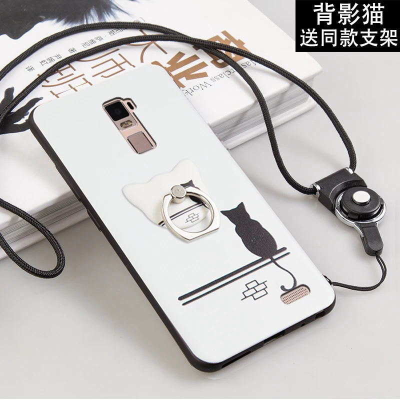 

ALIVO For OPPO R7Plus case with Ring full protection Cartoon 3D relief silicon Fitted Case with Lanyard for oppo r7plus cover