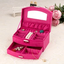 Многоцветная Fanshaped фланелет модная коробка для ювелирных изделий 703-a8 ожерелье коробка для хранения ювелирных изделий чехол orgarnizer