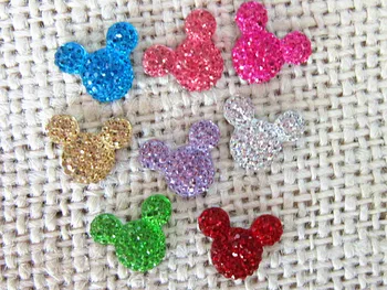 

100pcs/lot flat back resin resin mickey ,DIY resin craft accessories fashion resin cabochons