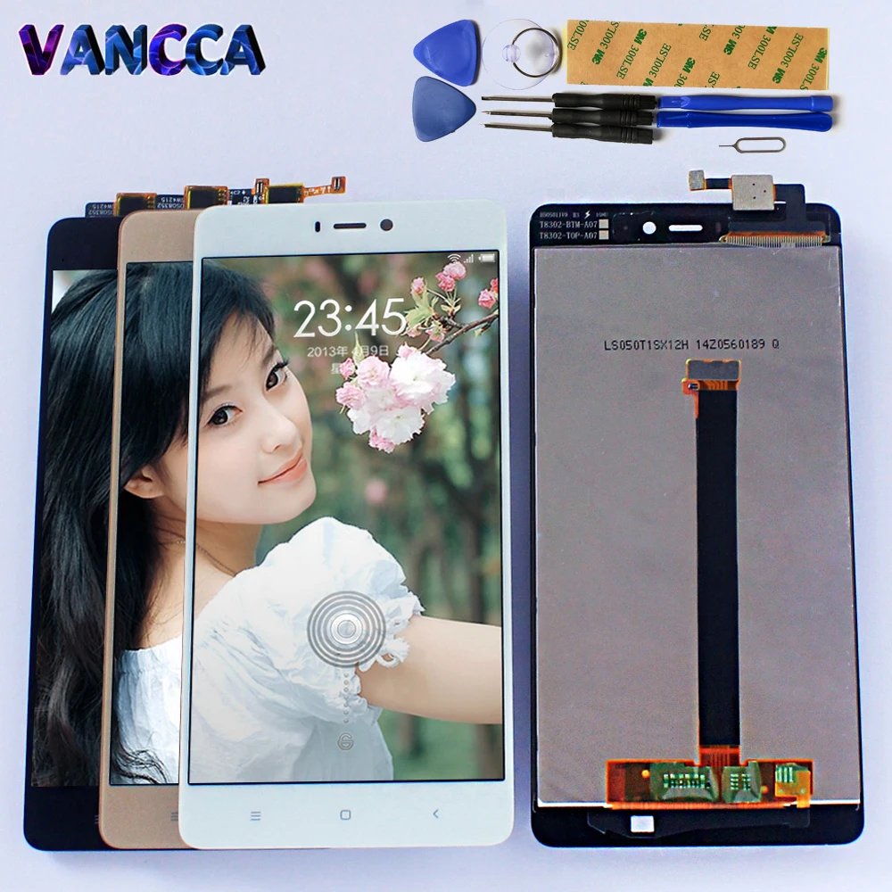 Vancca сенсорный экран и ЖК дисплей для Xiao mi m4s 4s mi4s дигитайзер Сенсорная стеклянная