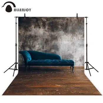 

Allenjoy Backdrop Photography Art luxury Vintage Abstract blue sofa elegant floor photo background photophone Photographers