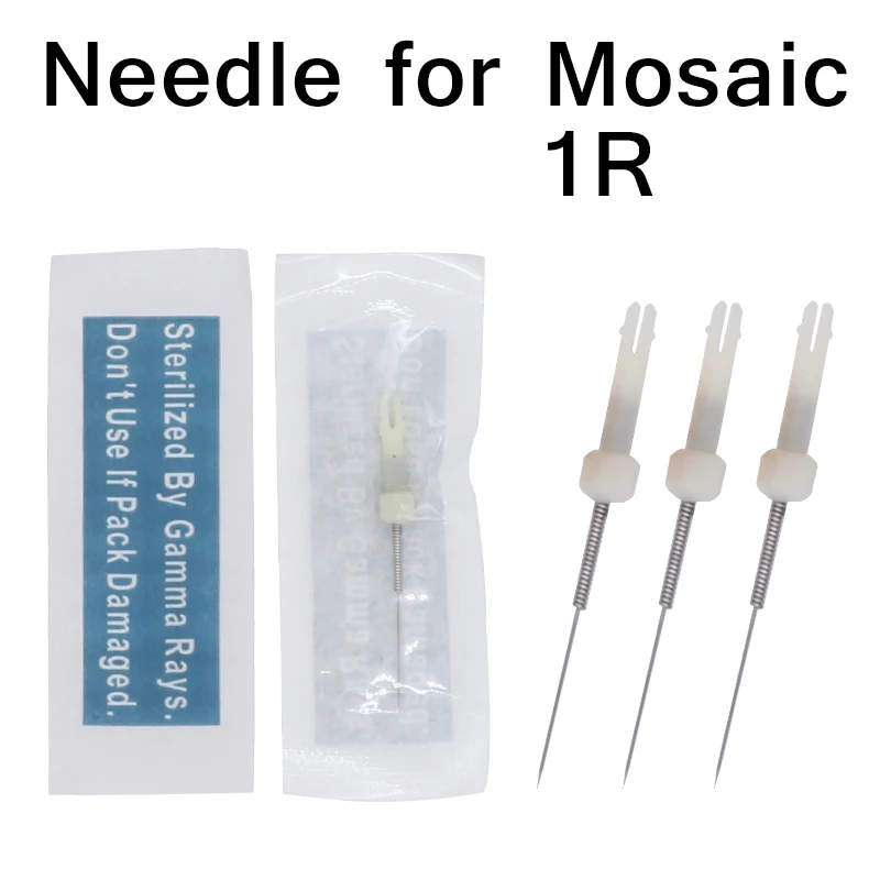 

100pcs 1R Dermograph Biotouch Mosaic machine needles Permanent Makeup Eyebrow Needles Agulhas Mosaic machine Accessories
