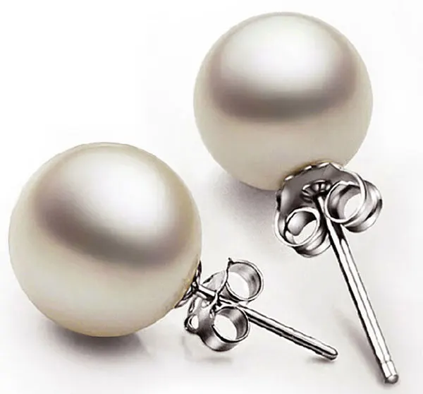 Simulated Pearl Stud Earrings White Gold Brincos Sterling Silver Simulated Pearl Stud Earrings White Gold Brincos Sterling Silver Jewelry From Indian Bohemian