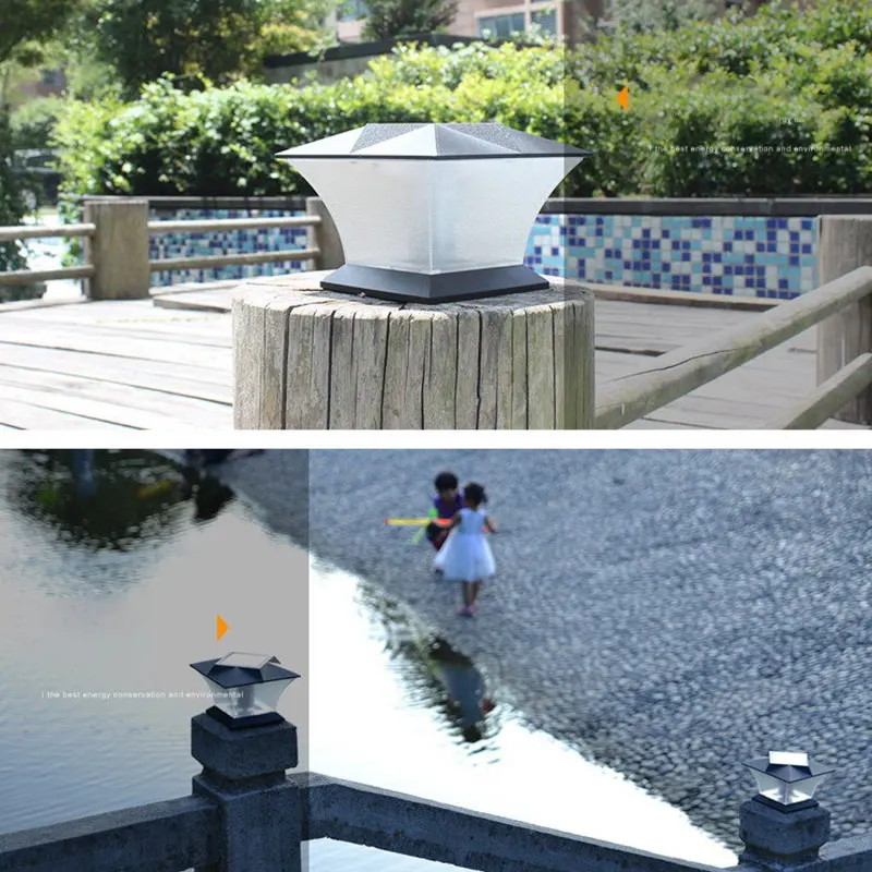 Cerca de Luz da Lâmpada Paisagem à Prova Decorações do Jardim da Lâmpada Solar Powered Convés Quadrado d' Água Ip65 Veiw Paisagem Led Pós Cap 11 Lâmpadas solares