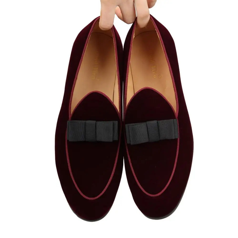 velvet  loafers Bow (12)