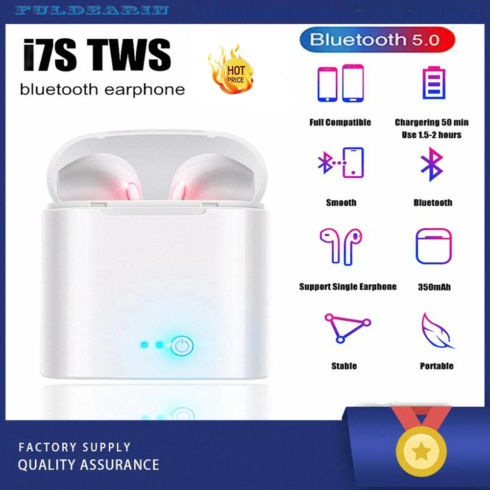 Новые 7S TWS Bluetooth наушники Inear I гарнитуры audifonos inalambricos Беспроводные для телефона