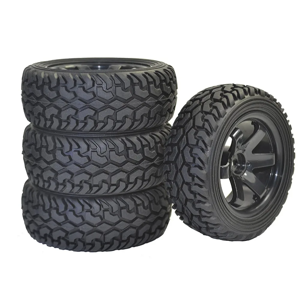 

ARC0004 1/10 4PCS RC Rally Car Grain Rubber Tires 1:10 1:16 Wear Resistant On Road Car Tires For Traxxas Tamiya HSP HPI Kyosho