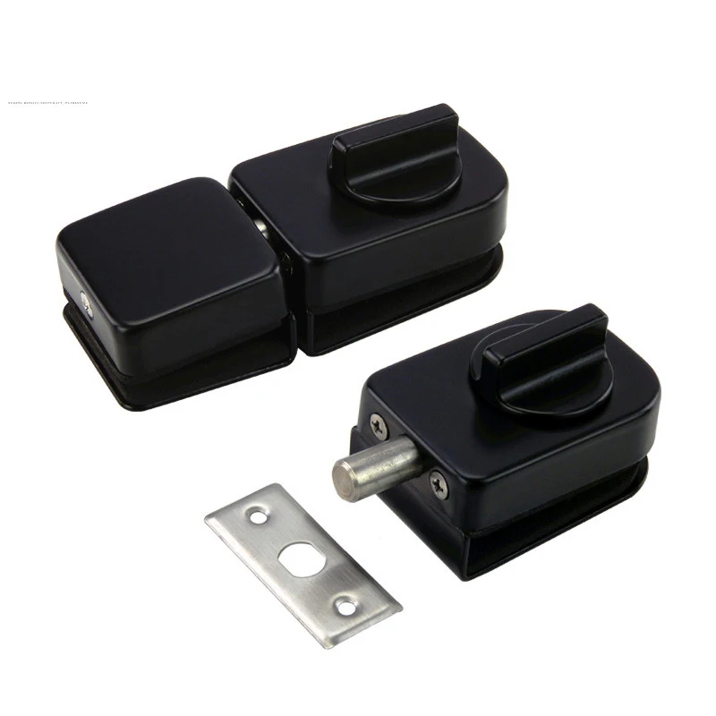 New Black Glass Door Locks Bolt Single/Double Door No need Drill Restroom Latch Lockin Locks New Black Glass Door Locks Bolt Single/Double Door No need Drill Restroom Latch Lockin Locks
