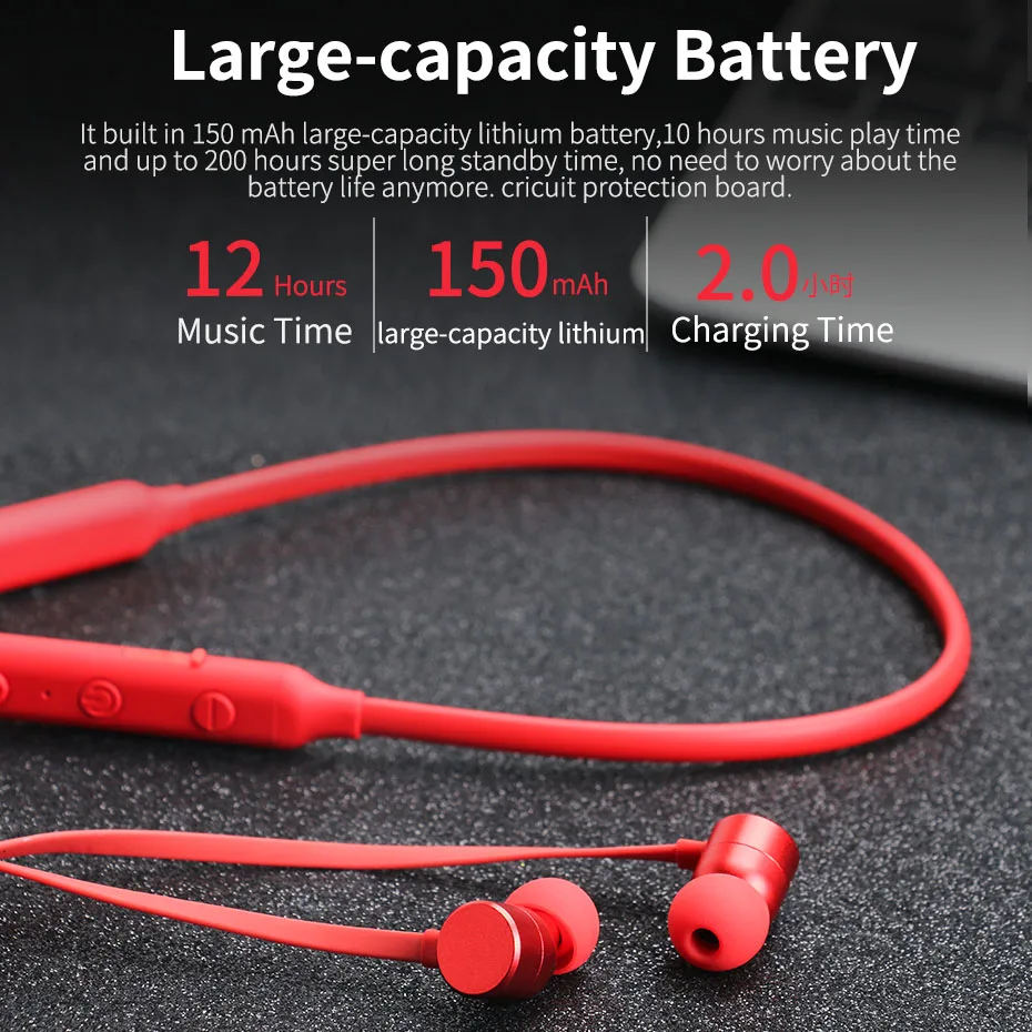 Langsdom BX9 Bluetooth беспроводные наушники с шейным ремешком спортивные audifonos IPX5