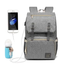 Модная сумка для подгузников, Usb интерфейс, большая емкость, рюкзак для мам, сумка для подгузников, водонепроницаемая сумка для детских колясок для мам