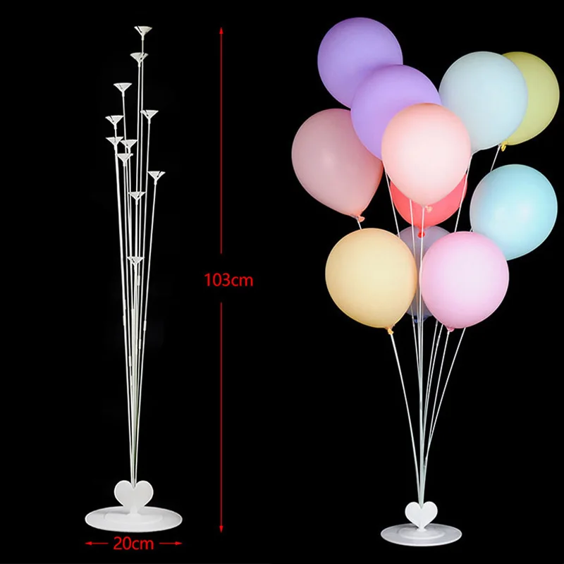 1/7/10 трубка надувной стоячий День рождения украшения для детей на день рождения воздушные шары стенд Арка держатель клипсы для воздушных шаров, подсвечник свадебный Декор Globos