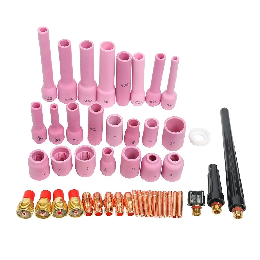 

WP 9 20 25 46 PCS TIG Gas Lens Collet Body Consumables Accessories Assorted Kit