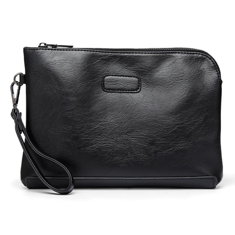 

New Men Wallets Casual Clutch bags Brand Business Black Leather Long Design Purse men Handy bags Gift For Men Money Coin Pocket
