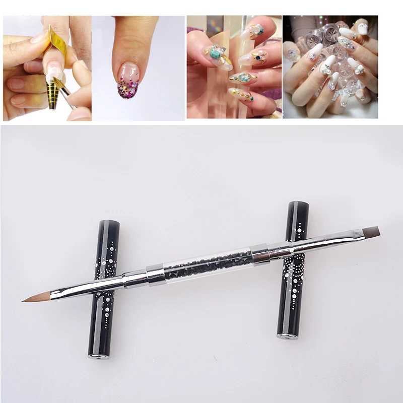 Новые кисти для рисования ногтей с двойной головкой стразы ручка 3D Рисунок линия