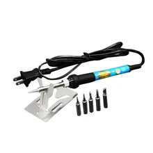 В 7 в 1 60 Вт 250/220/110 В Электрический паяльник мини-ручка тепловой карандаш паяльная станция с железными наконечниками стенд температура провода